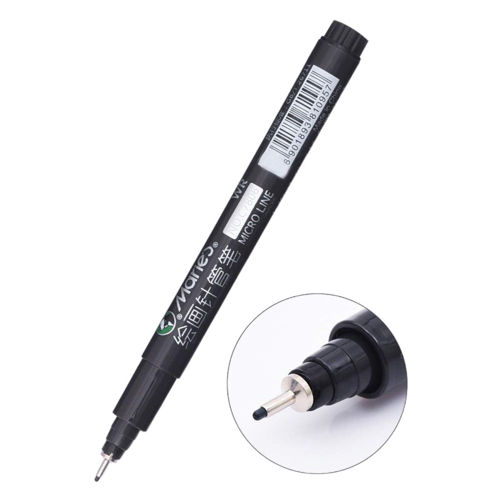 Maries Micro Line Pen - Black - 0.6mm - 1 Pcs - No. C7806