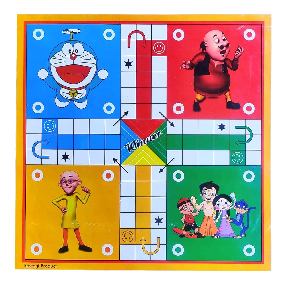 Cartoon Printed Ludo - Wooden