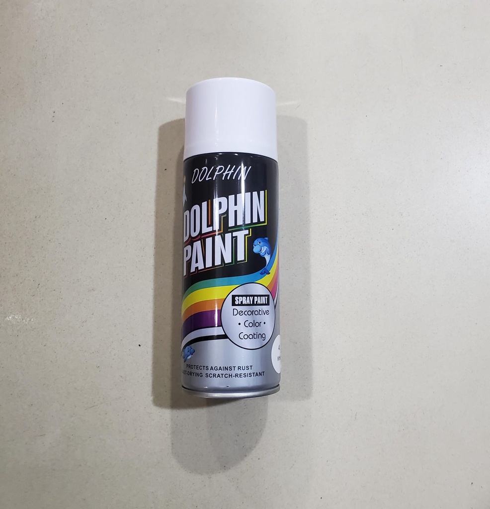 Spray Paint - White 400ml Dolphin