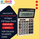 DELI CORE 1671C 150-CHECK CALCULATOR 14-DIGIT METAL