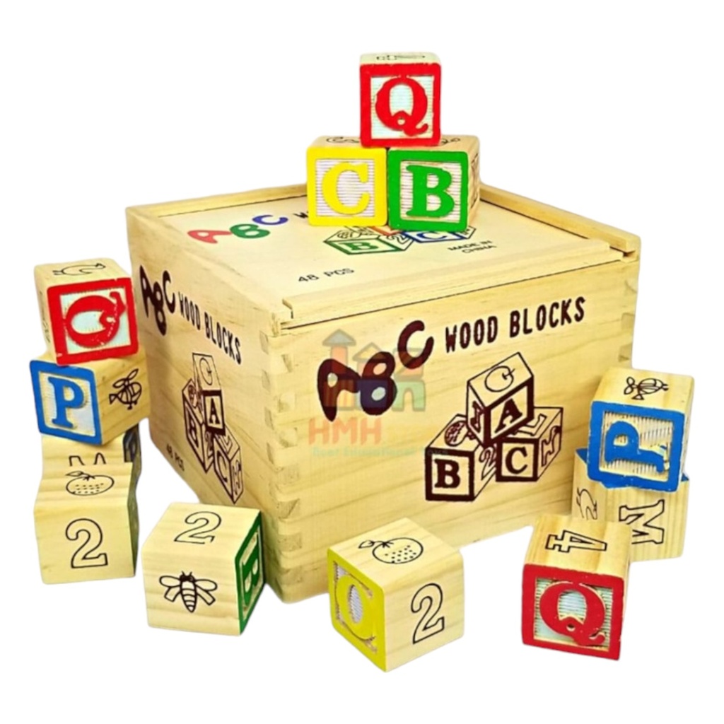 Wooden ABC Blocks -48 Pcs