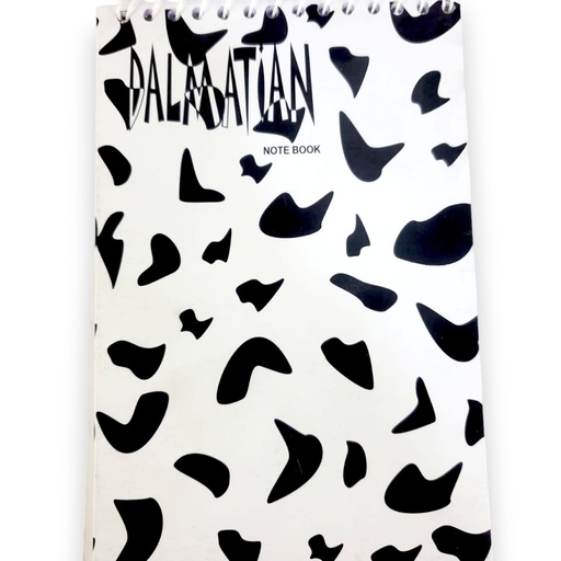 [008241977044] Dalmatian Medium Size Spiral Notebook 100 Pages