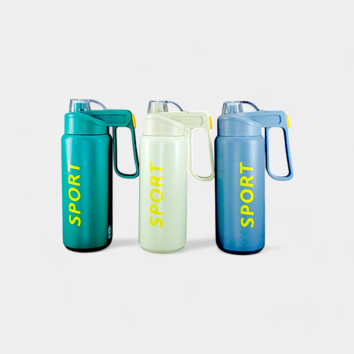 Stainless Steel Sports Water Bottle - 1000 ml - White - No. 6092