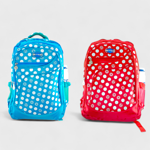 Dakanee Polka Dots School Bag - Class - 3 - 8( IMPORTED )