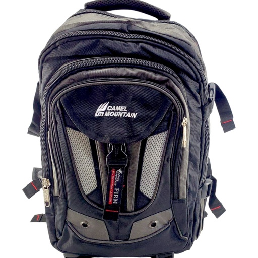 Camel Mountain Firm 20Inch School Bag - Black/Grey - Class - 3 - 8