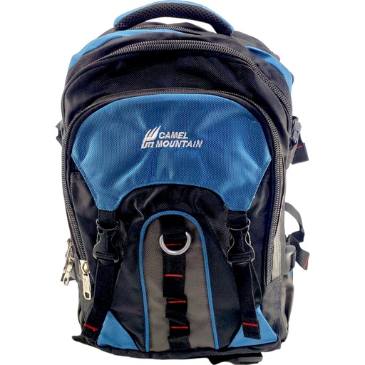 Camel Mountain 20Inch School Bag With Belt - Black/Blue - Class - 3 - 8( IMPORTED )
