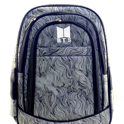 BTS School Bag - Grey - Class 5 - 7( MADE IN PAKISTAN )