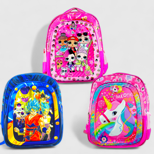 Character School Bag Embossed With Light Pre Primary School Bag