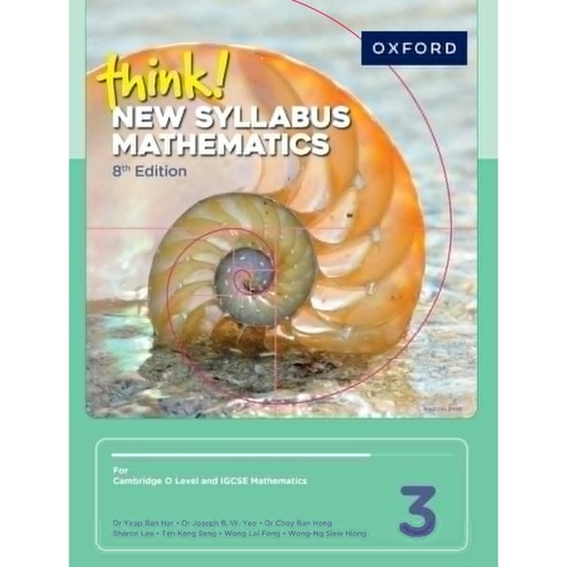 [9789697347469/ 9786275223610] Think! New Syllabus Maths Book 3 8Th Ed