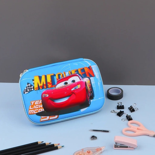 3D Cars Pencil Pouch - Blue - No. ST-966