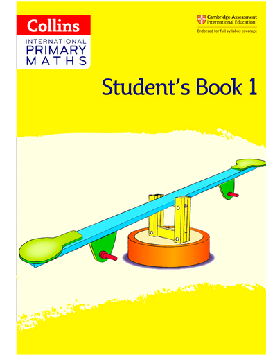 [9780008340896] Collins International Primary Maths Student's Book 1 (2nd Ed)