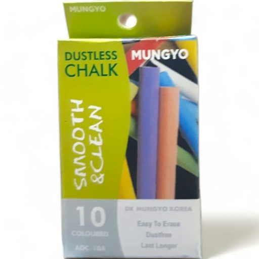Mungyo Dustless Chalk - Colorful - (ADC-100B)