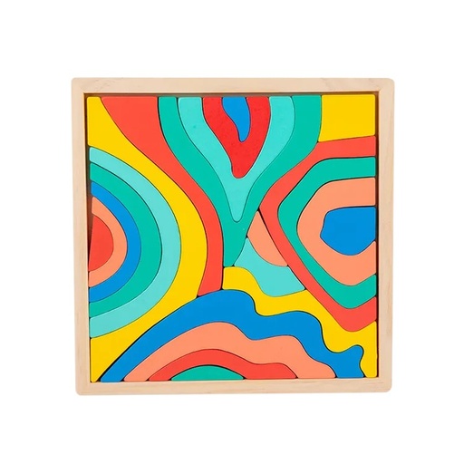 Wooden Assemble Rainbow Paint Design