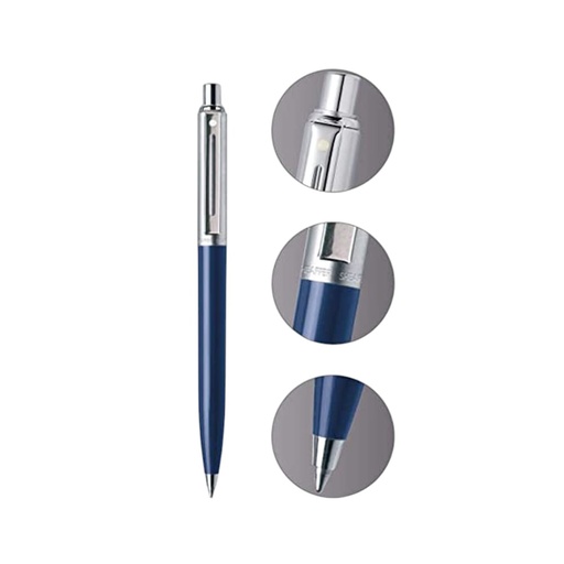 Sheaffer Sentinel 321 Blue Barrel Brushed Chrome Cap Ballpoint