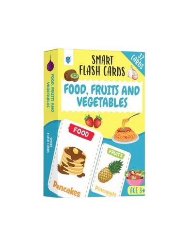 [9789692109260] Smart Flash Cards - Foods, Fruites and Vegetables - 32 Cards