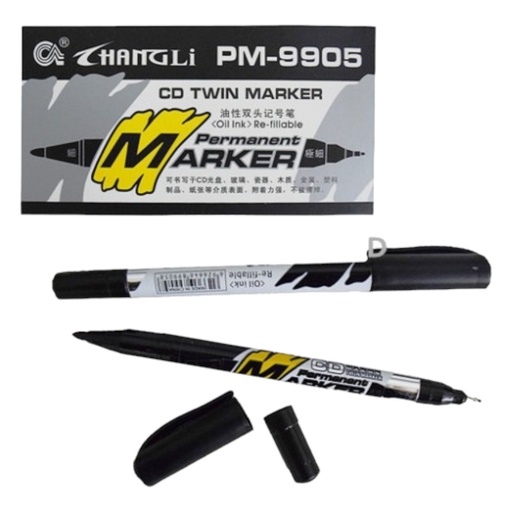 [6926646899058] Changli CD Permanent Marker - 0.5mm | 1.5mm - Black - 1 Pcs