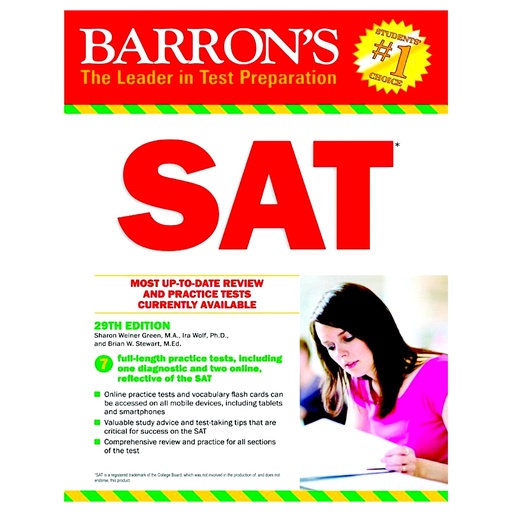 [9781438009988] Barron's The Leader In Test Preparation SAT 29th Edition