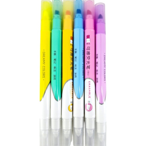 [6972148291180] Erasable Highlighter - Pack of 6 - No. 936