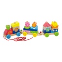 Wooden Pull Along Stacking Train