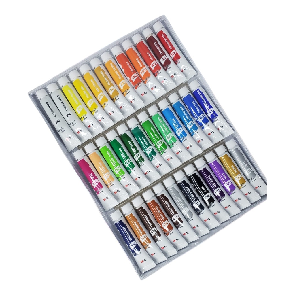 M&G ACRYLIC COLOUR PAINT SET 36