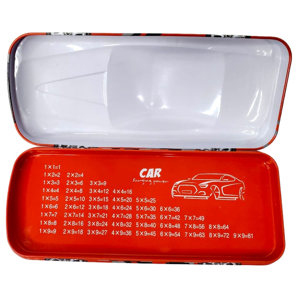 Metallic Car Pencil Box - Red - No. KT50078