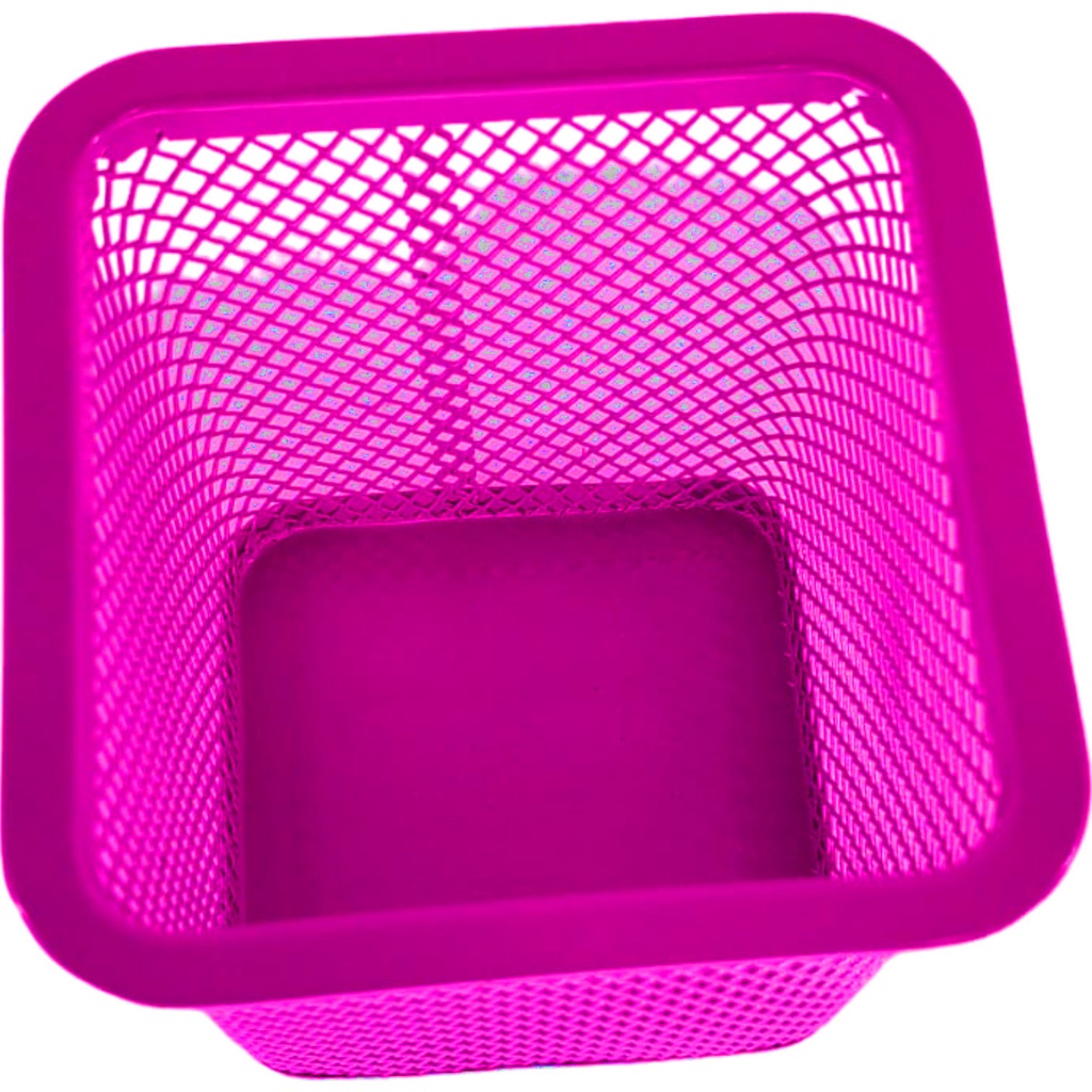 Metal Rectangle Pen Holder - 804C - Pink