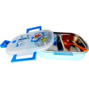 Doraemon Steel Lunch Box With Spoon - Blue - A-3
