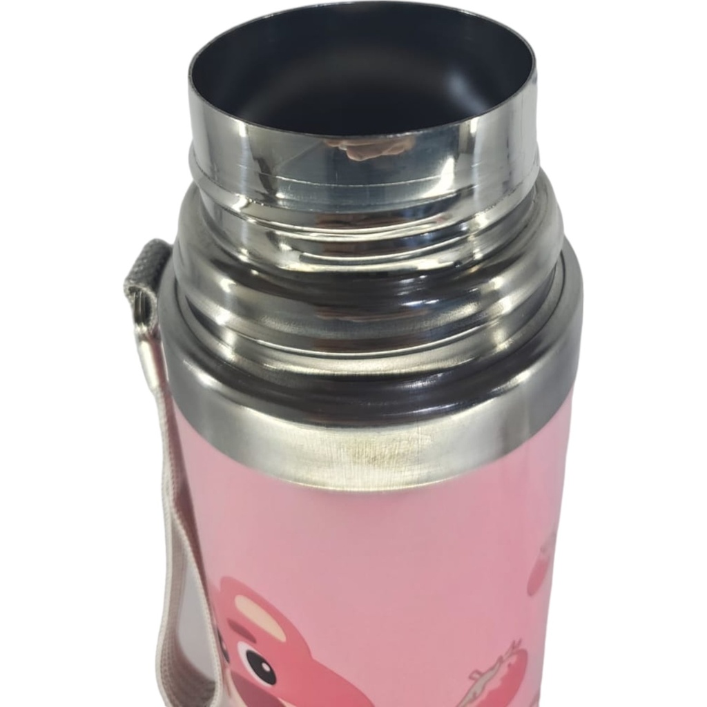 Bear Stainless Steel Water Bottle - 500 ml - Pink - No. D-1