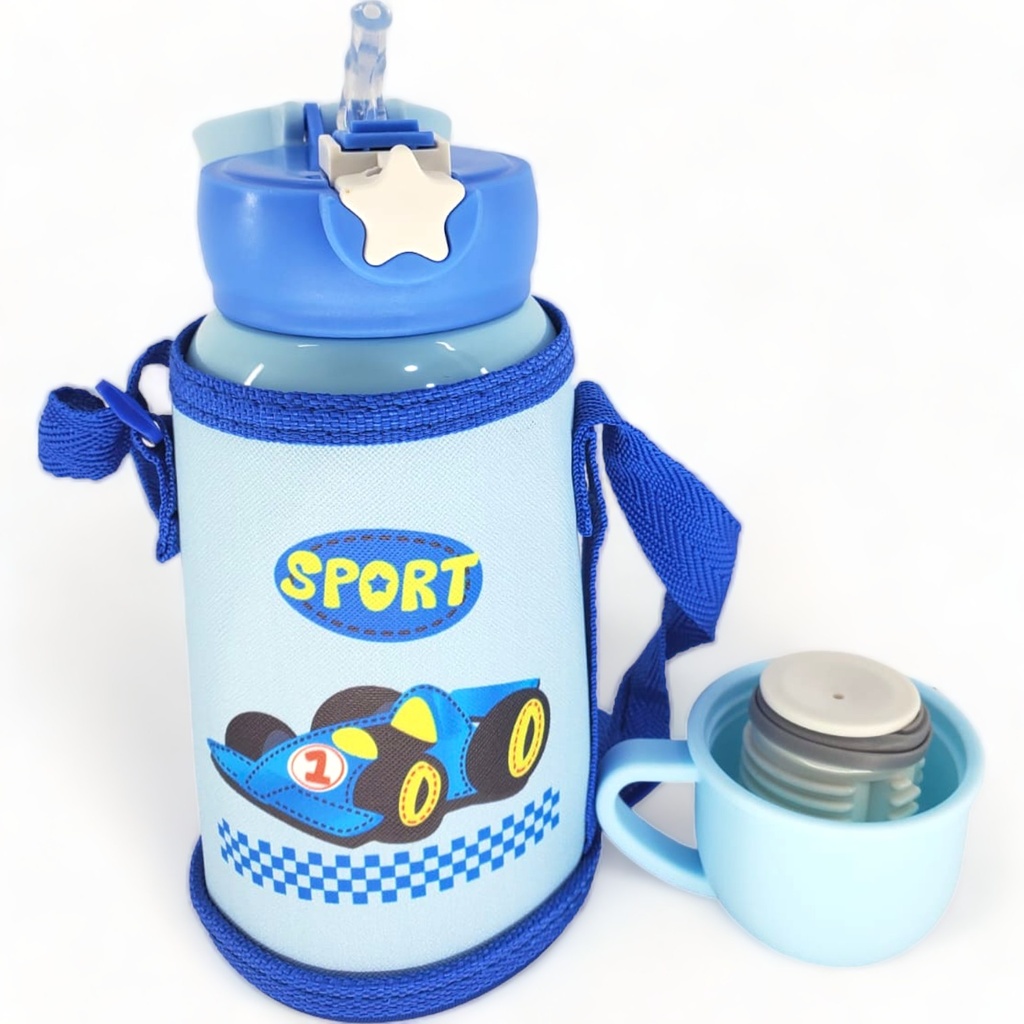 Sports car Stainless Steel Water Bottle - Sky Blue - No. D-28