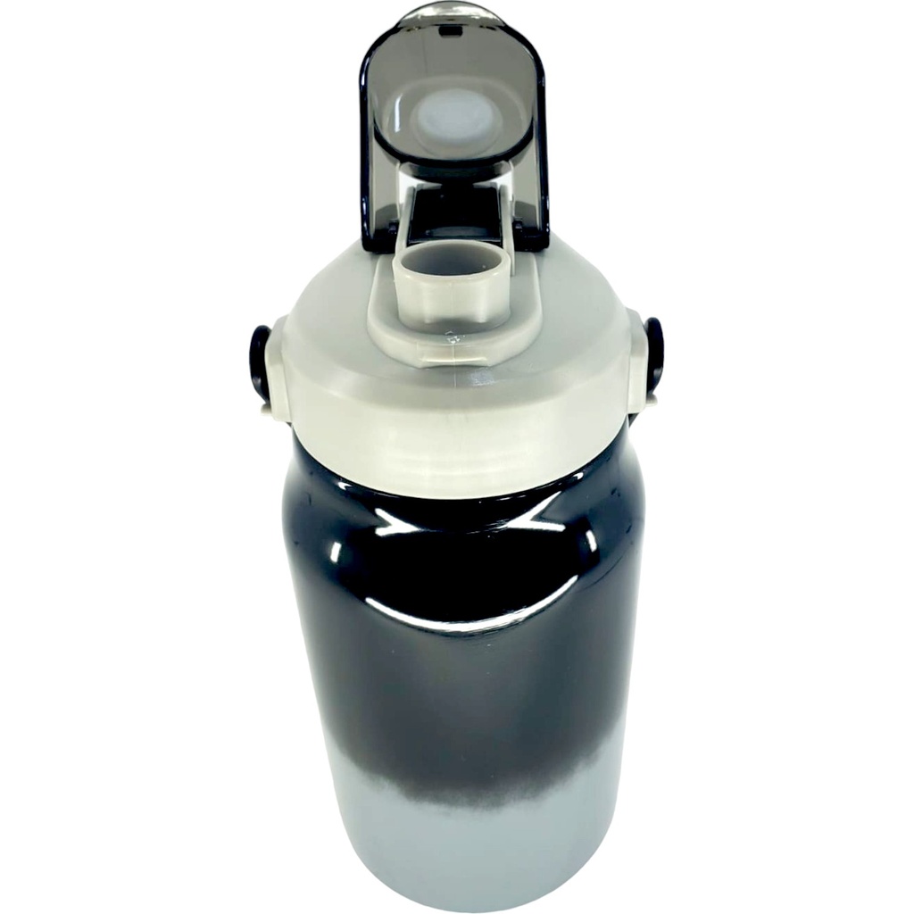 Double Sipper Sunshine Water Bottle - 1200 ml - Bk/Gy- No. B-6