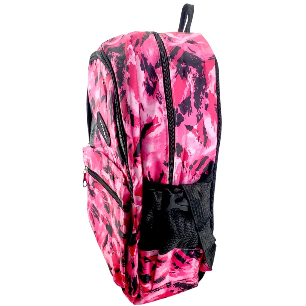 Sport Commando Print School Bag - Pink - Class - 1 - 2