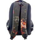 Flower Printed School Bag - Black - Class - 1 - 2