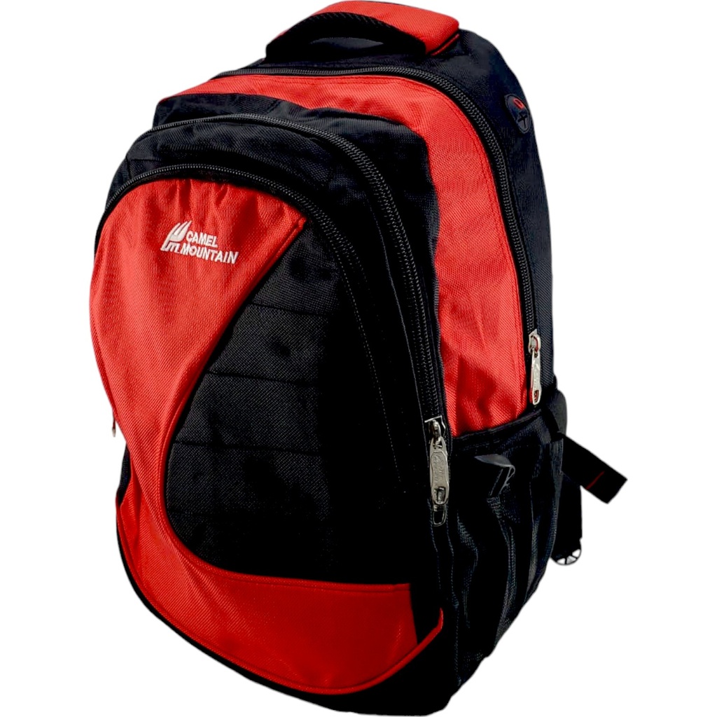 Camel Mountain 18Inch School Bag - Black/Red - Class - 3 - 8