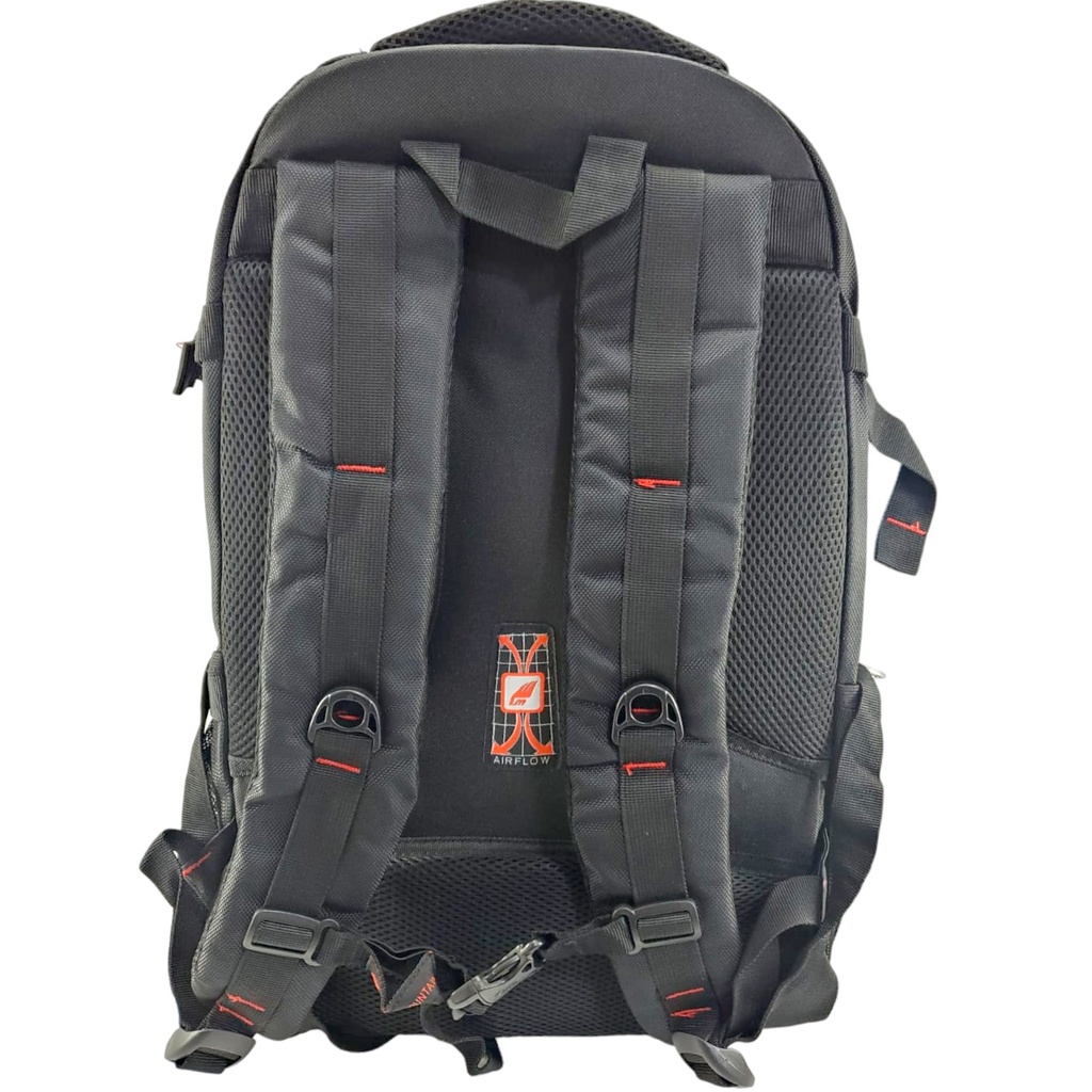 Camel Mountain 20Inch School Bag With Holding Belt- Black/Grey - Class - 3 - 8
