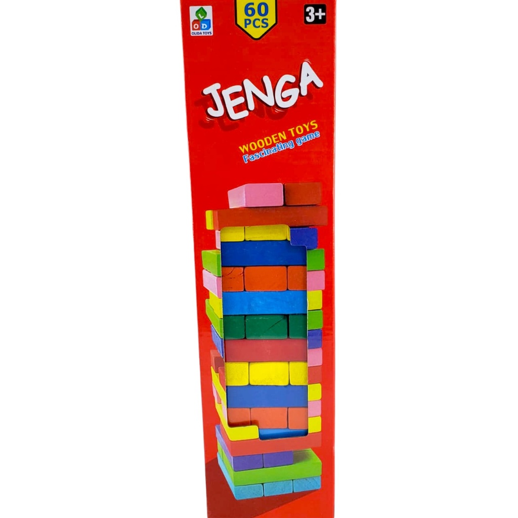 Jenga Wooden Toy Blocks -60 Pcs - No.6075295
