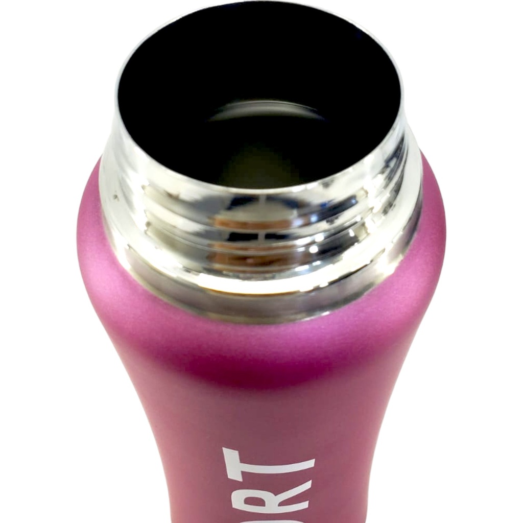 Grogeous Stainless Steel AMSZM Sports Water Bottle - 750 ml - Purple - No. 8310