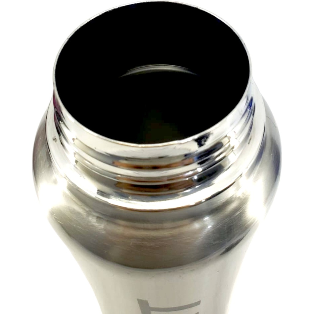 Grogeous Stainless Steel AMSZM Sports Water Bottle - 750 ml - Silver - No. 8310