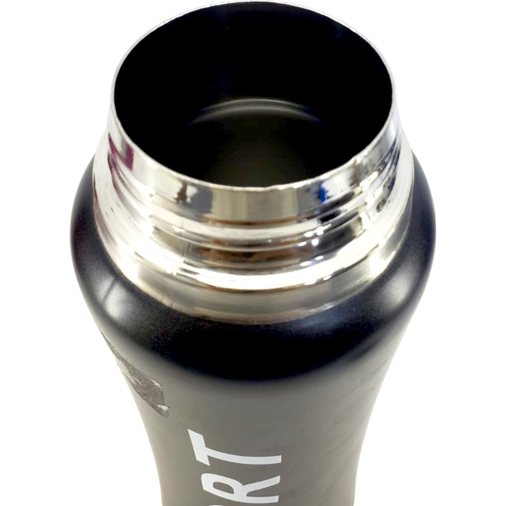 Grogeous Stainless Steel AMSZM Sports Water Bottle - 750 ml - Black - No. 8310