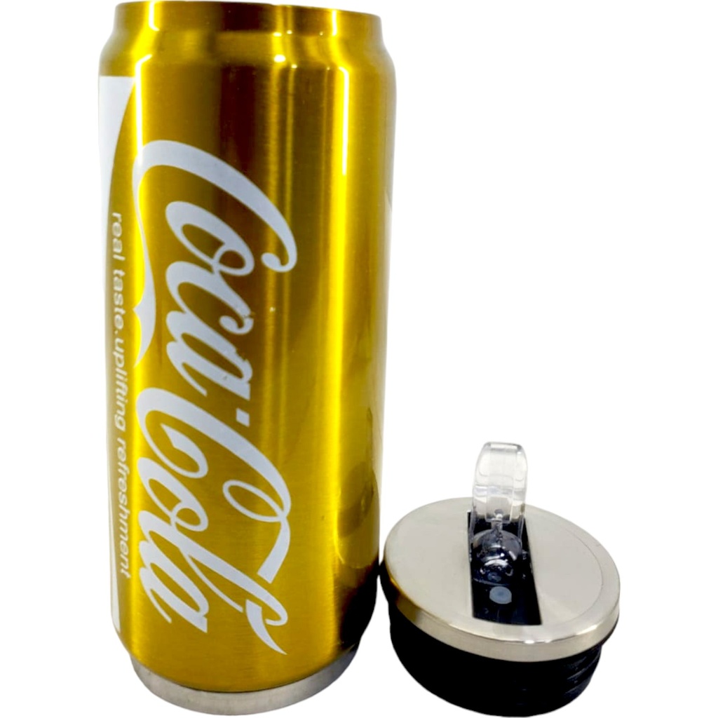 Stainless Steel Coca Cola Can - Golden - 500 ml - No. B-2