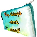 Big Things Starts Small Double Zipper Pencil Pouch