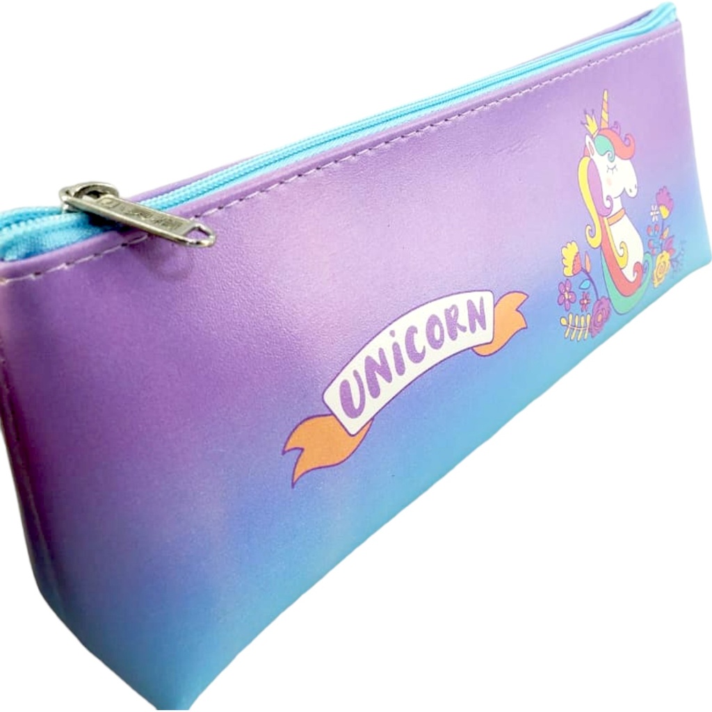 Blue/Purple Unicorn Pencil Pouch - No. BD-789