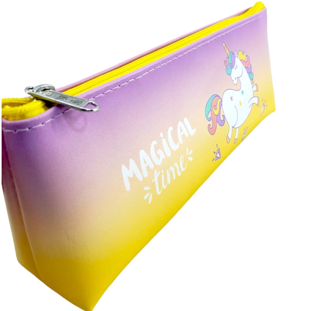 Yellow/Pink Meow Pencil Pouch - No. BD-788