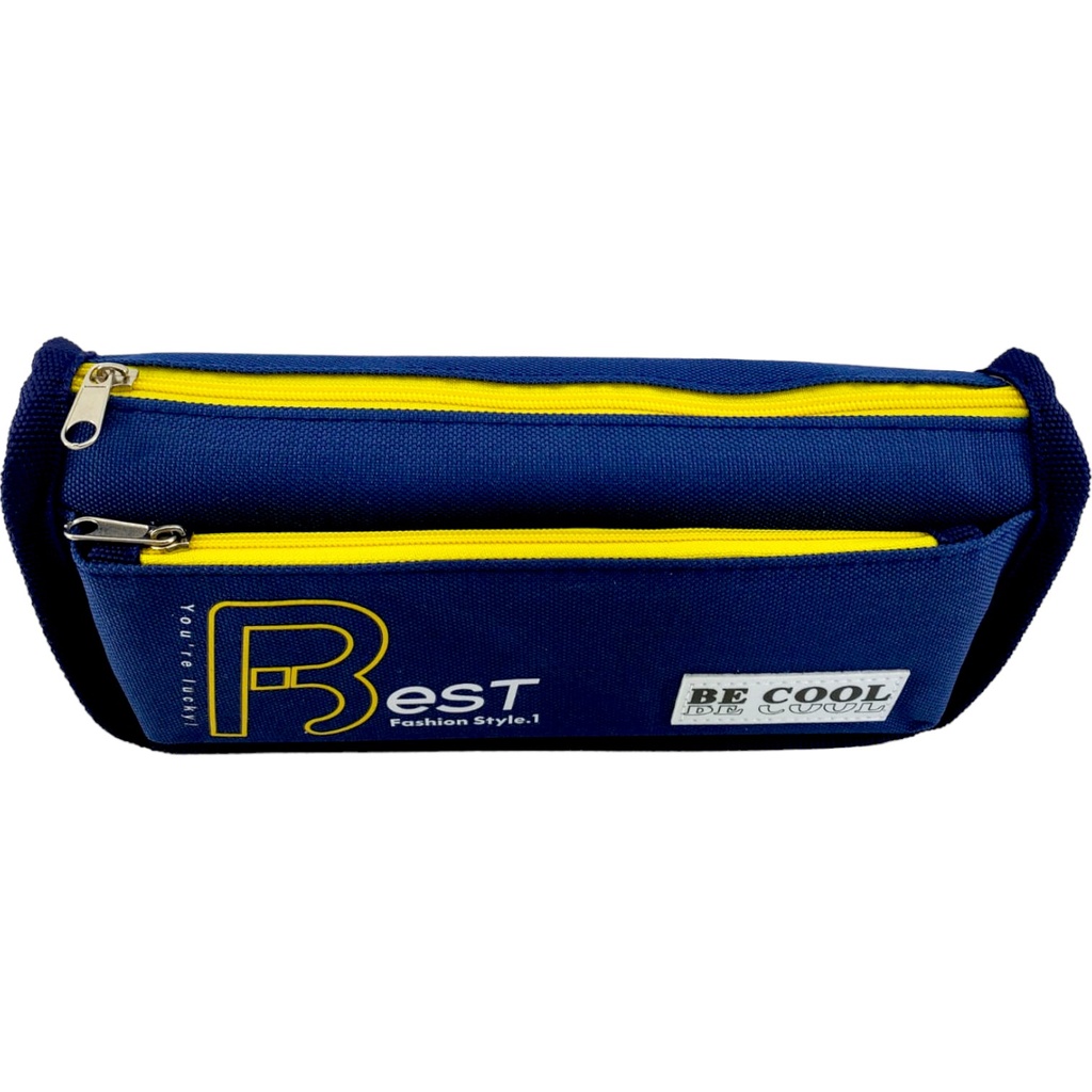 Best Fashion Style Pencil Pouch - Be Cool - Blue - No. 8059