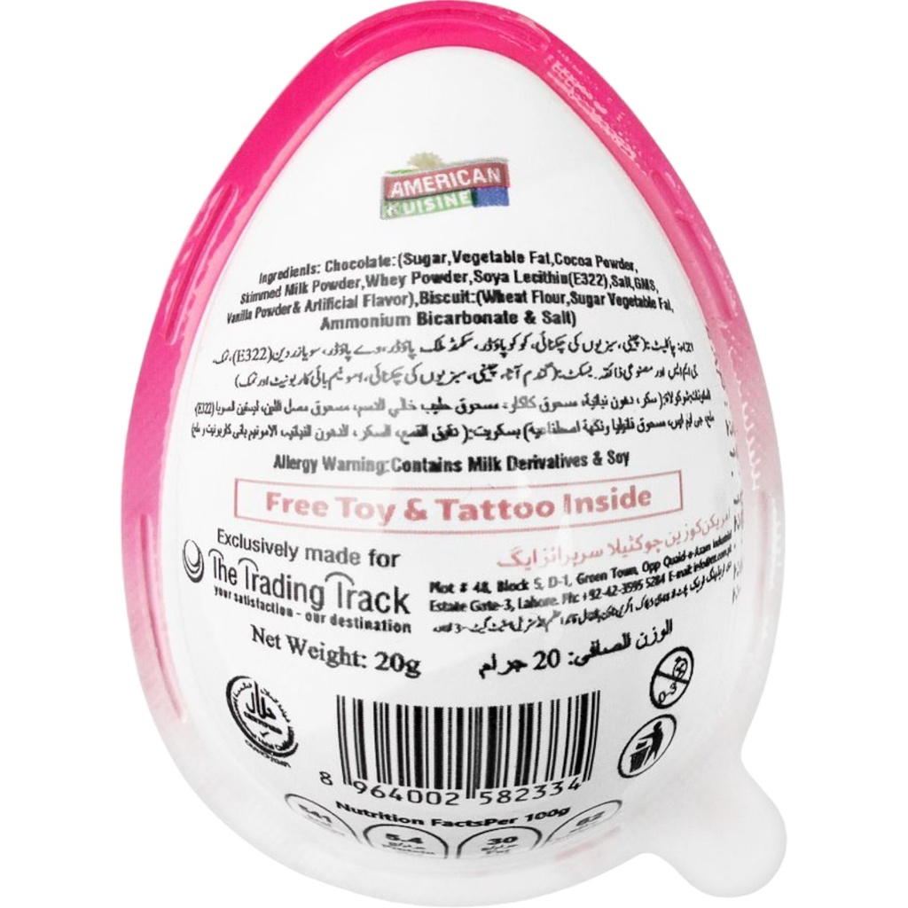 Choctella Surprise Egg For Girls - Free Toy & Tattoo Inside