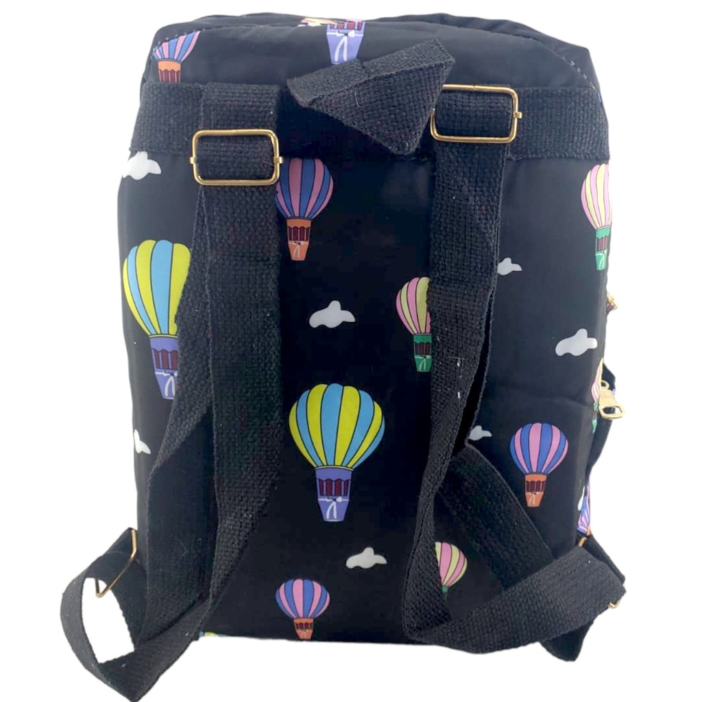 Balloon Design College Bag - Black - No. 9028