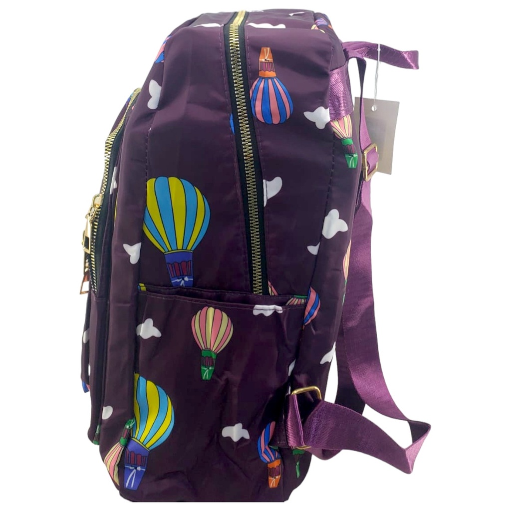 Balloon Design College Bag - Purple - No. 9028
