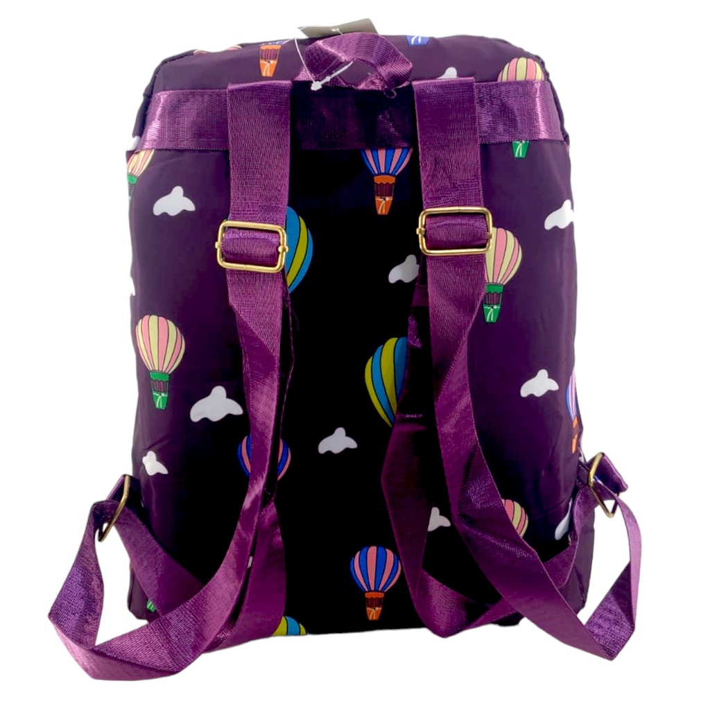 Balloon Design College Bag - Purple - No. 9028