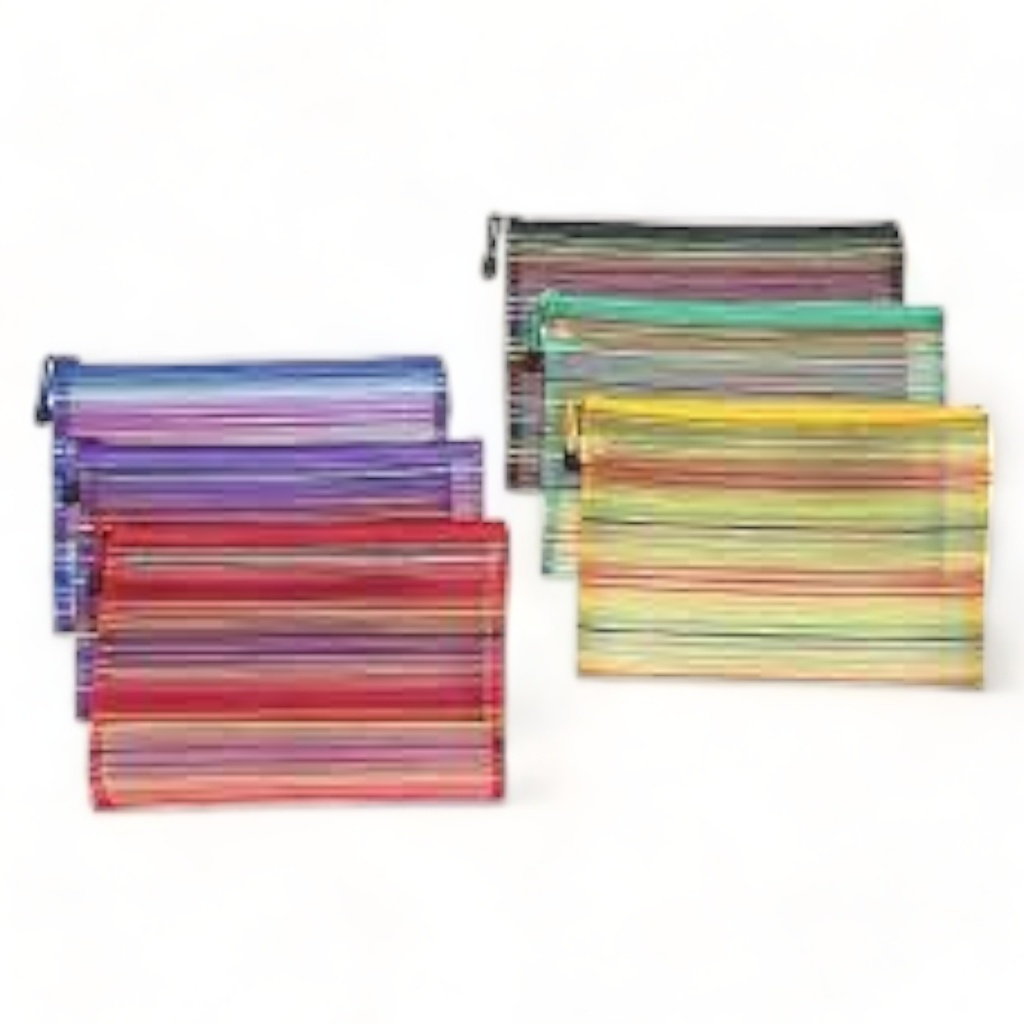 Portable File Bag Student Zipper Holder Large -Assorted Colors