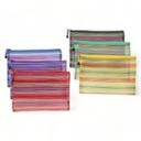 Portable File Bag Student Zipper Holder Large -Assorted Colors