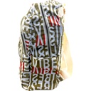 Text Design College Bag - Green/White - No. 9028